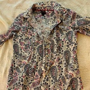 Ladies NWOT Talbots paisley shirt